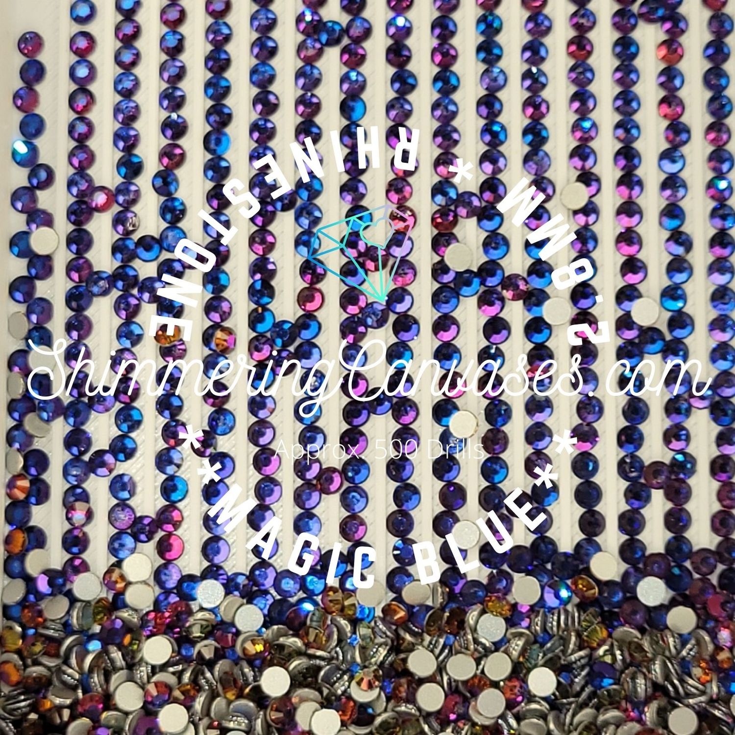 2.8mm Rhinestone set of 51 colors 500 pcs each color (Round)