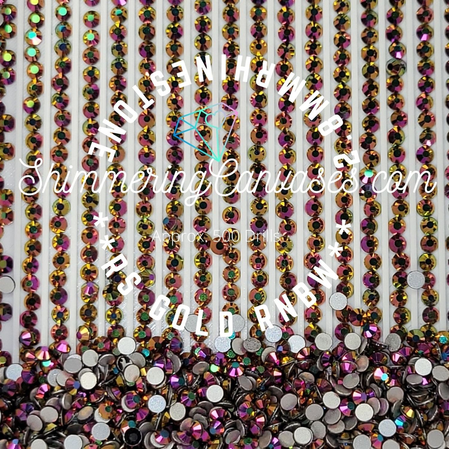 2.8mm Rhinestone set of 51 colors 500 pcs each color (Round)