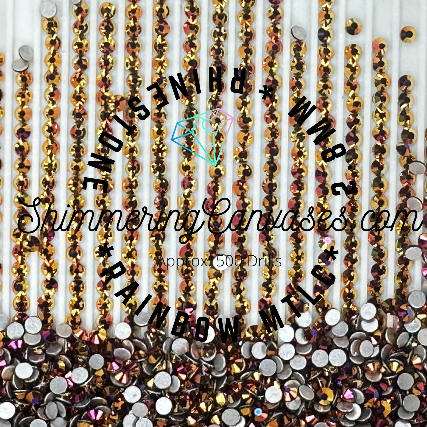 2.8mm Rhinestone set of 51 colors 500 pcs each color (Round)