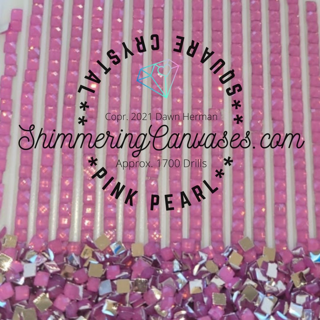 Square Crystal Drills Pink Pearl