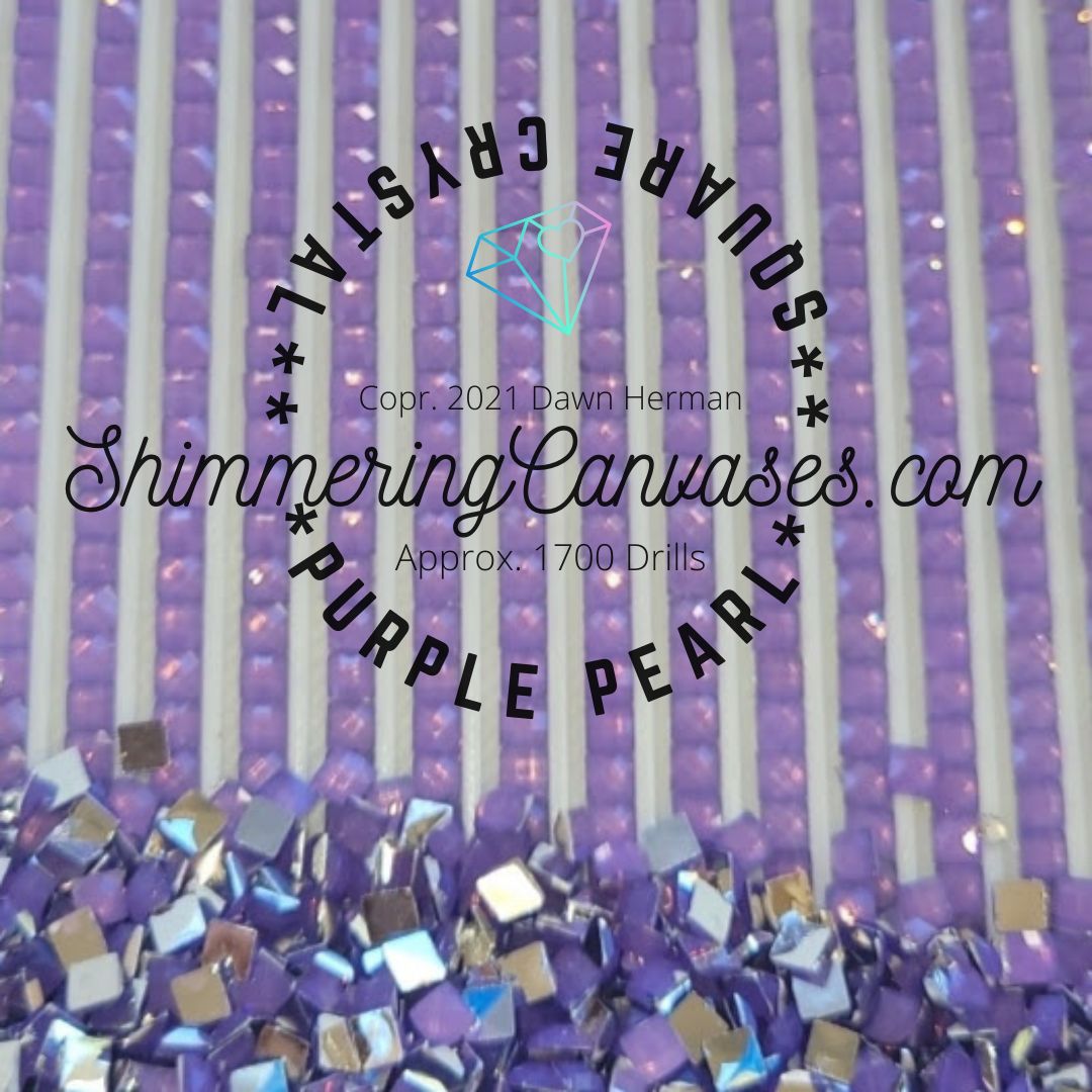 Square Crystal Drills Purple Pearl