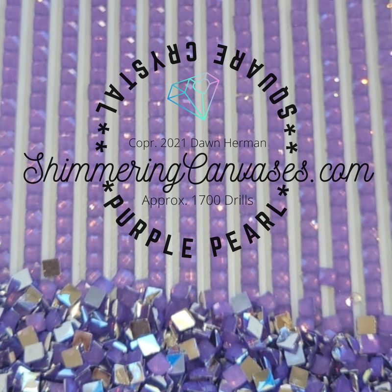 Square Crystal Drills Purple Pearl