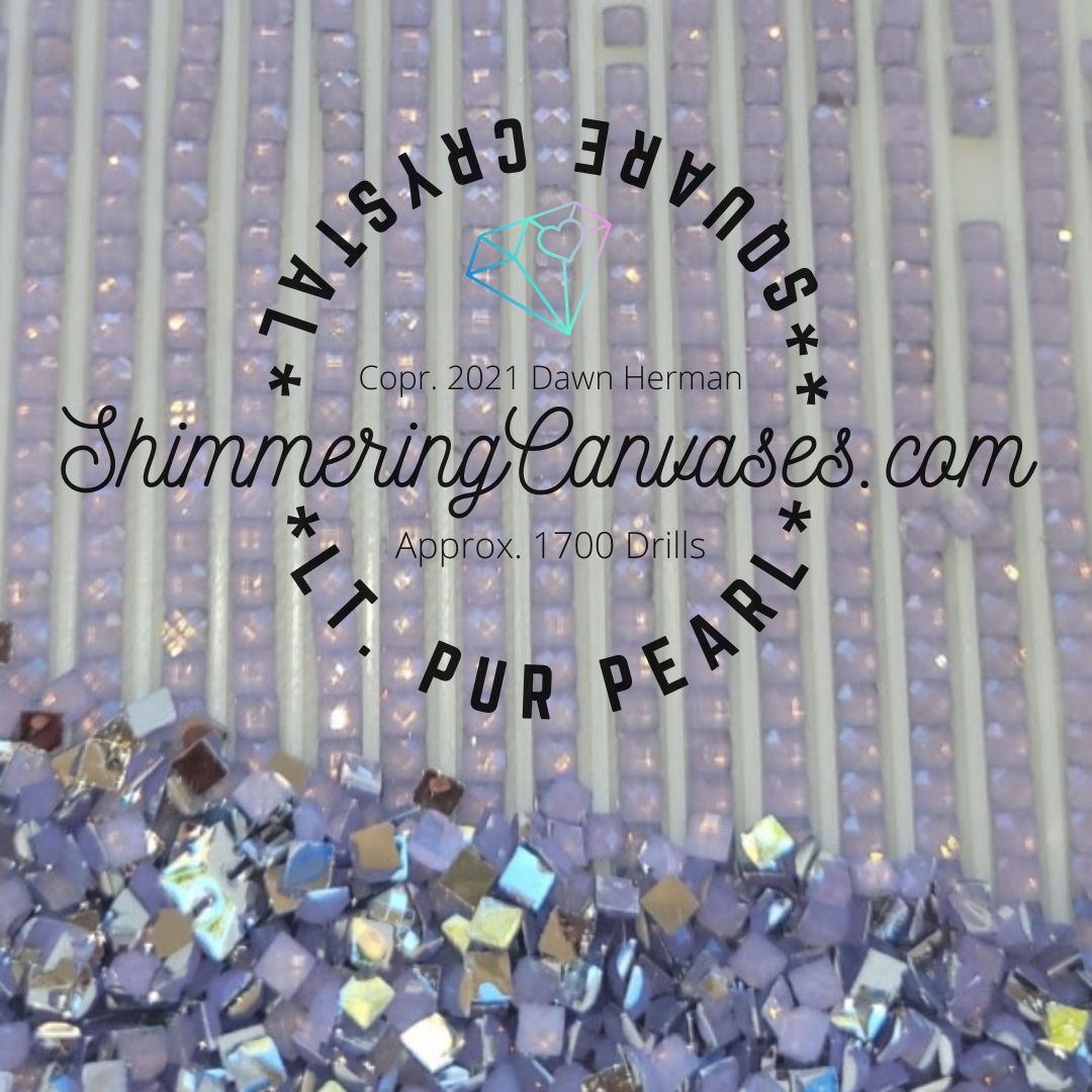 Square Crystal Drills Lt. Purple Pearl