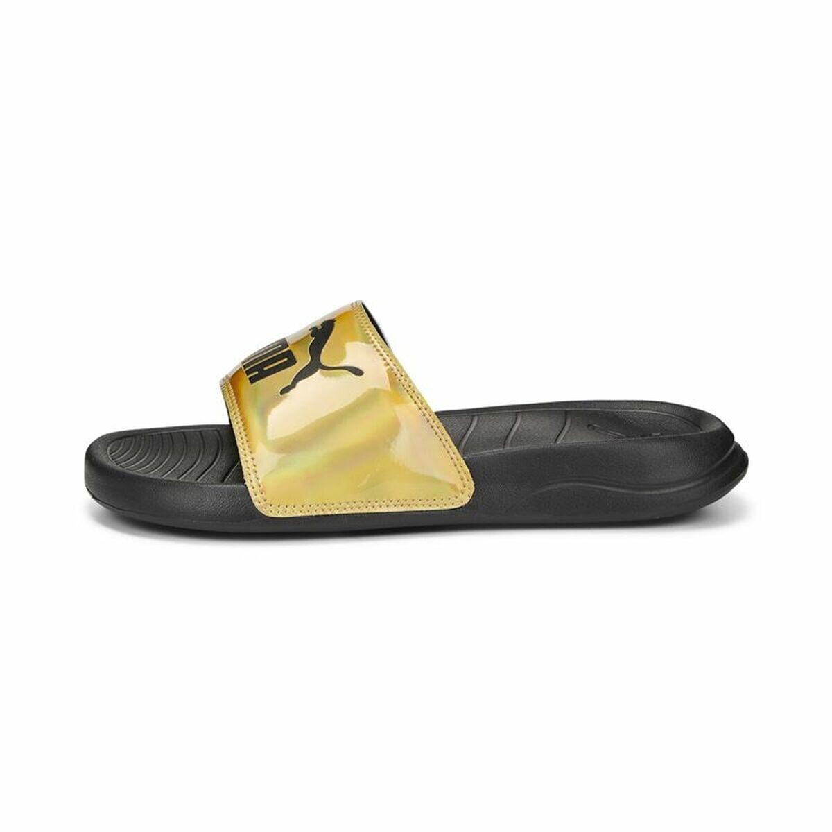 Women&#39;s Flip Flops Puma Popcat 20 Iridescent Golden Black