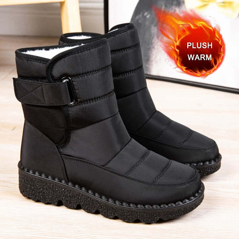 Women Winter Boots Super Warm Winter Boots Snow Boots Rubber Booties Fur Bota Feminina Plush Short Boot Female Winter Shoes