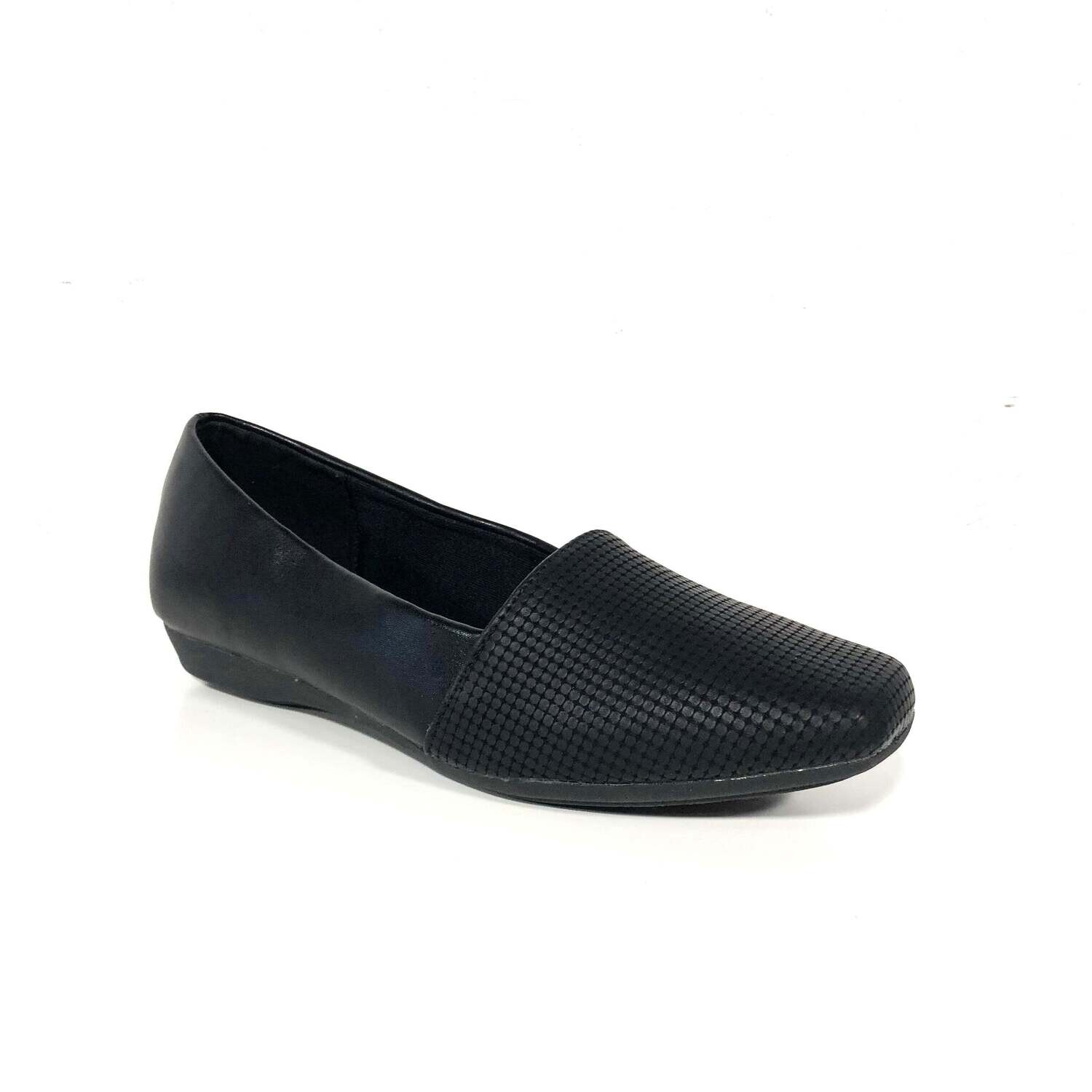 Laurel Black Flats Black Loafers