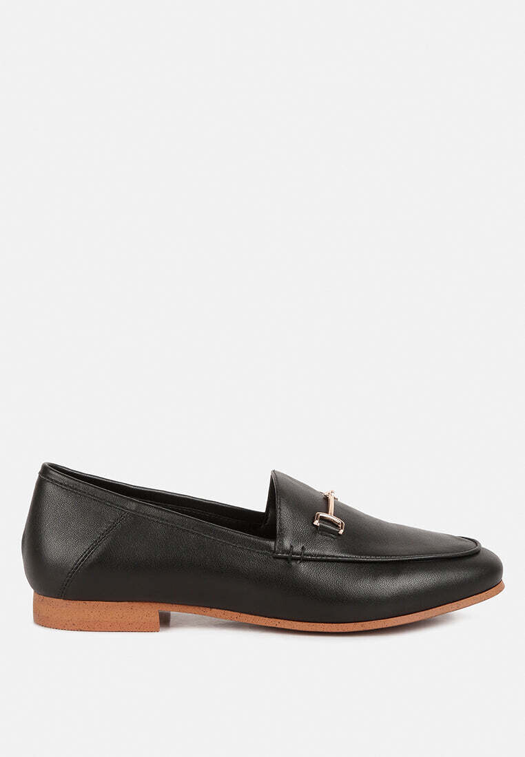 dareth horsebit flat heel loafers