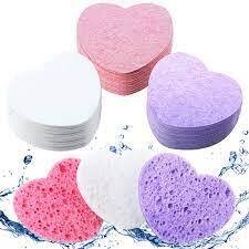 Heart Cellulose Face Sponge
