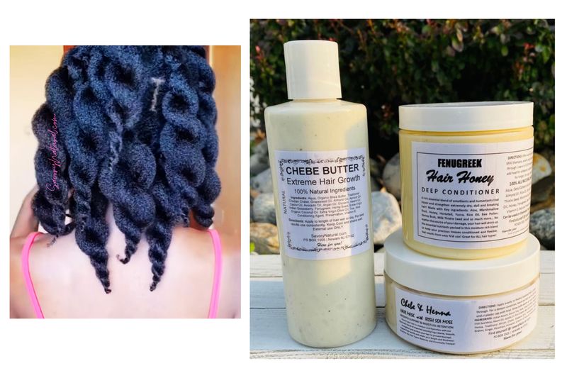 Chébé Butter EXTREME Growth Bundle with Fenugreek Deep Conditioner &amp; Chebe + Henna Hair Mask