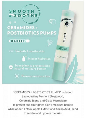 Ceramides + Postbiotics Pump (green)