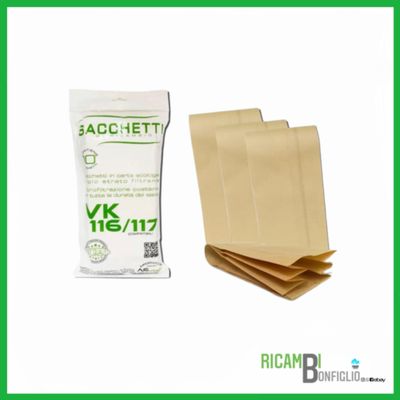 SACCHETTI 10PZ FOLLETTO VK116 - VK117 - VK118 - VK119  COMPATIBILI