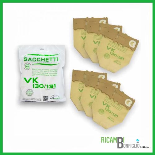 SACCHETTI 6PZ FOLLETTO VK130 - VK131 PREMIUM QUALITY