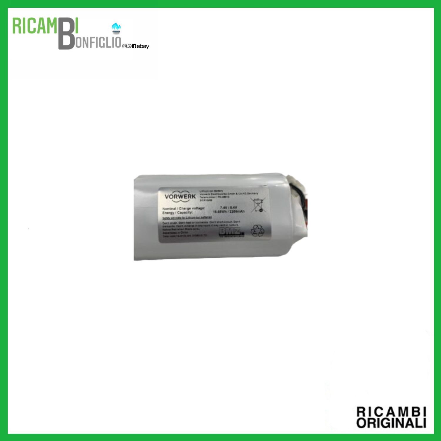 BATTERIA LAVA VETRI FOLLETTO VG100 ORIGINALE