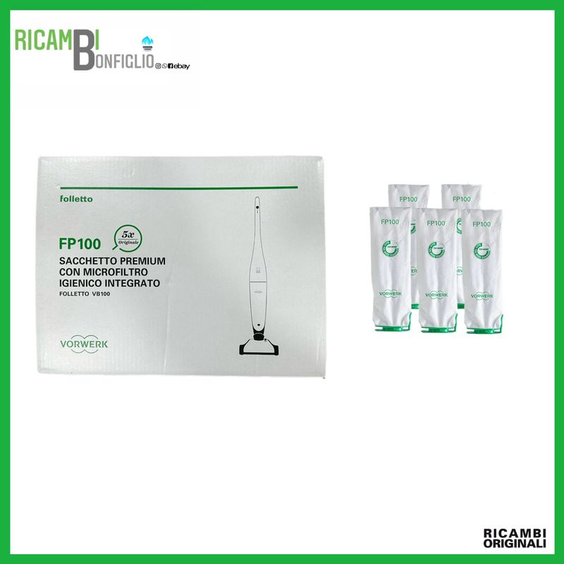 SACCHETTI 5PZ SUPER FILTRELLO FOLLETTO VB100 ORIGINALI
