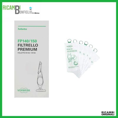 SACCHETTI 6PZ SUPER FILTRELLO FOLLETTO VK140 - VK150 ORIGINALI