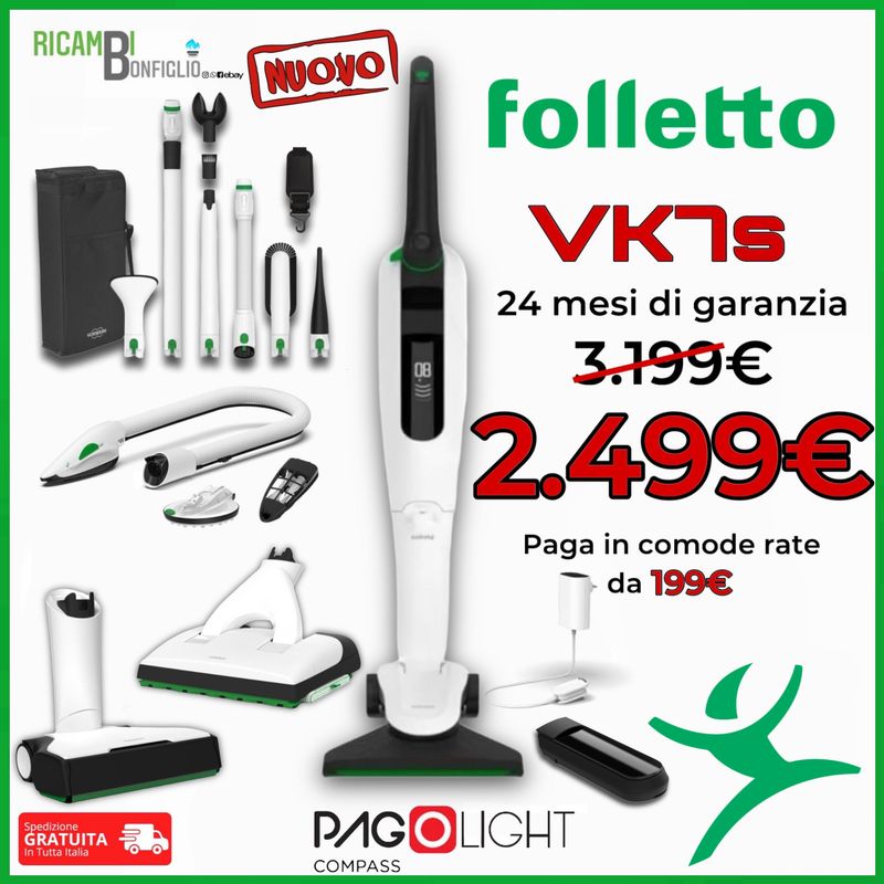 ASPIRAPOLVERE FOLLETTO VK7S COMPLETO NUOVO ORIGINALE