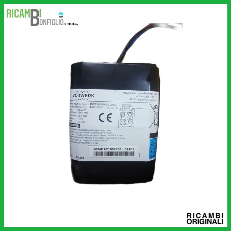 BATTERIA ROBOT FOLLETTO VR300 ORIGINALE