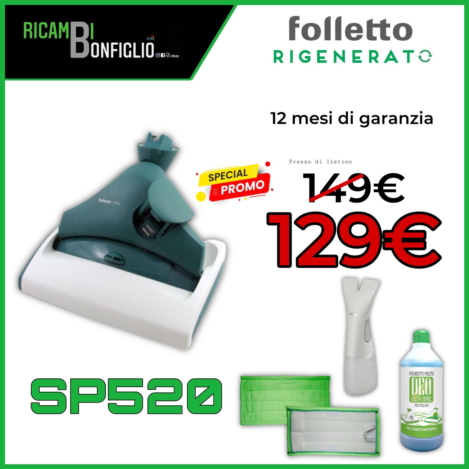 PULILAVA FOLLETTO  SP520 RIGENERATO