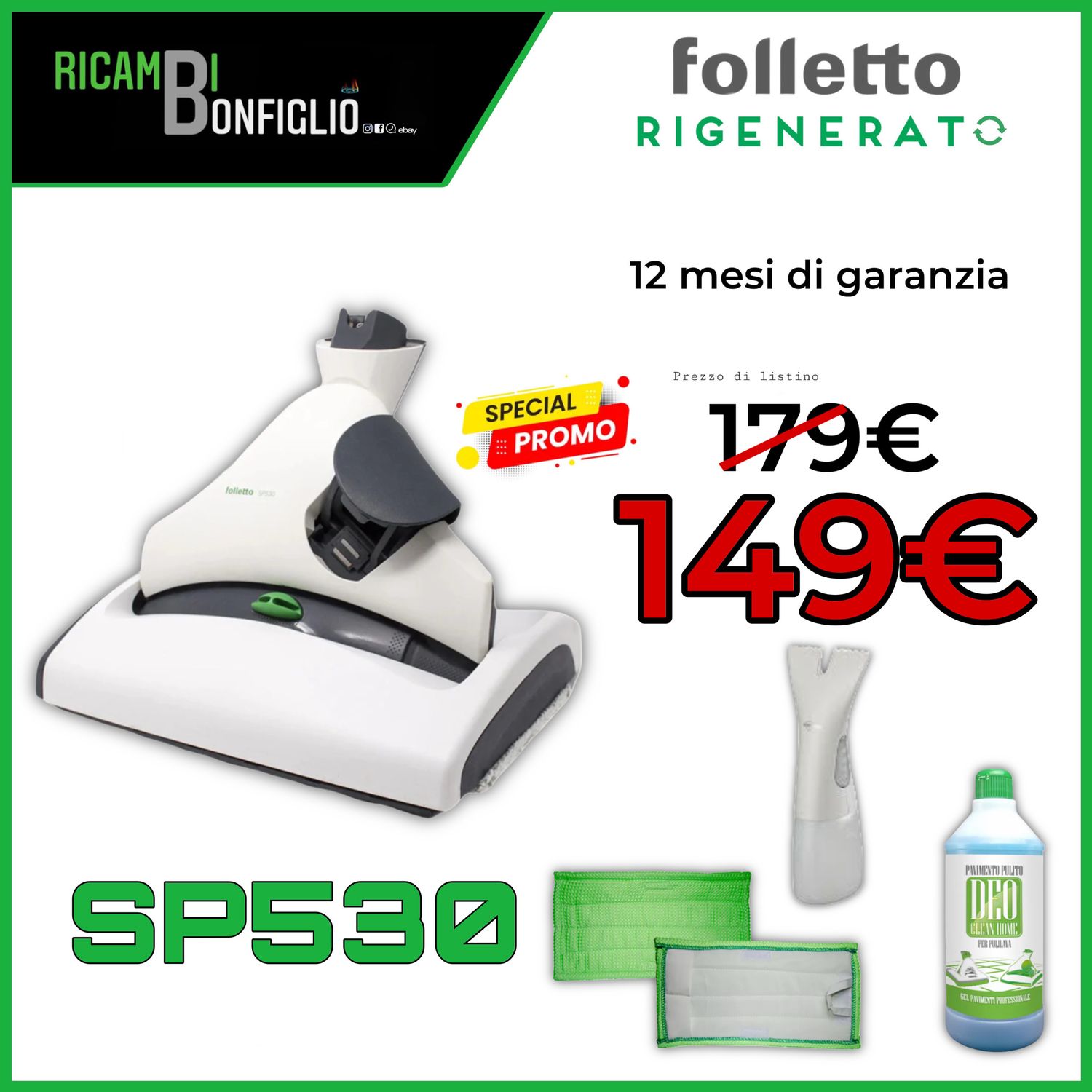 PULILAVA FOLLETTO  SP530 RIGENERATO