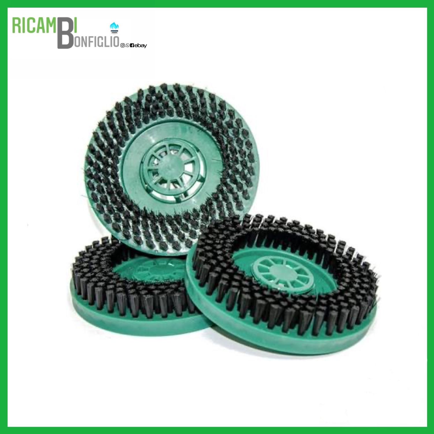 SET SPAZZOLE 3 PEZZI SETOLA LUCIDATRICE FOLLETTO PL510 - PL512 COMPATIBILE