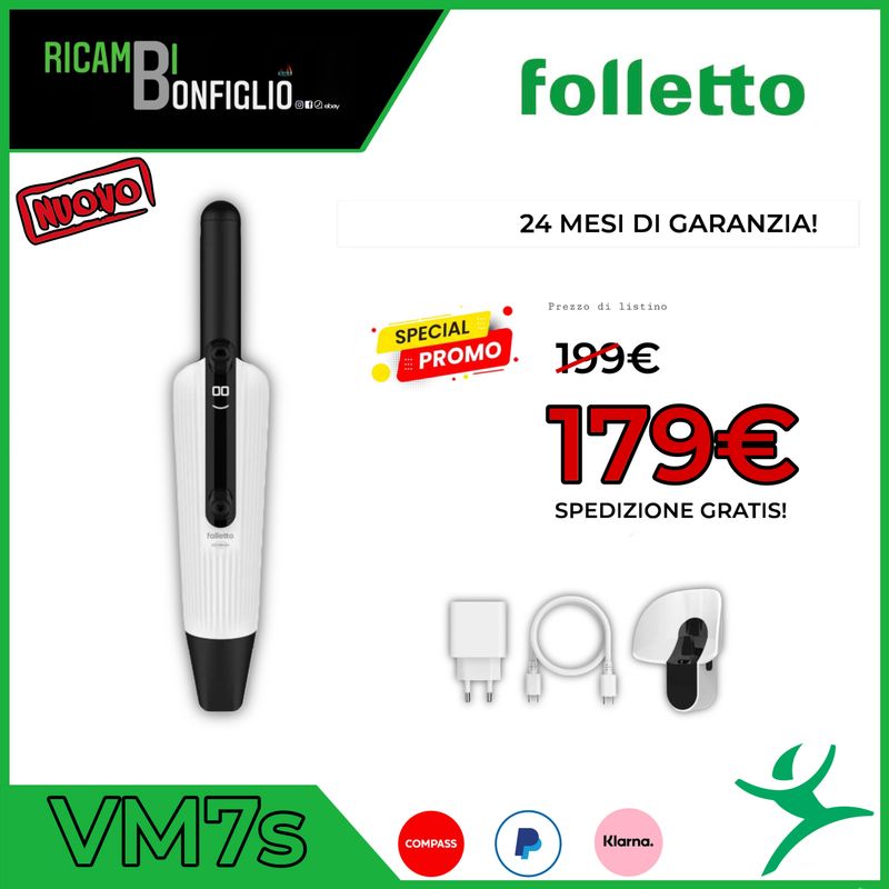 ASPIRABRICIOLE FOLLETTO VM7 NUOVO COMPLETO