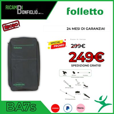 FOLLETTO KIT PULIZIA AEREA BORSA BA7 ACCESSORI VK7S NUOVO