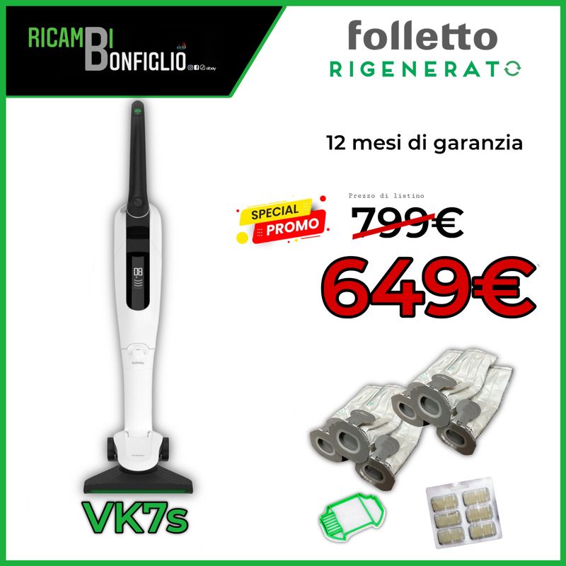 ASPIRAPOLVERE FOLLETTO VK7s REVISIONATO ASPIRAPOLVERE FOLLETTO VK7s REVISIONATO