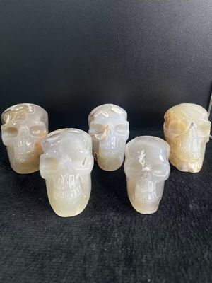 Flower Agate Skull
