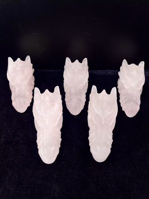 Rose Quartz Dragon Head