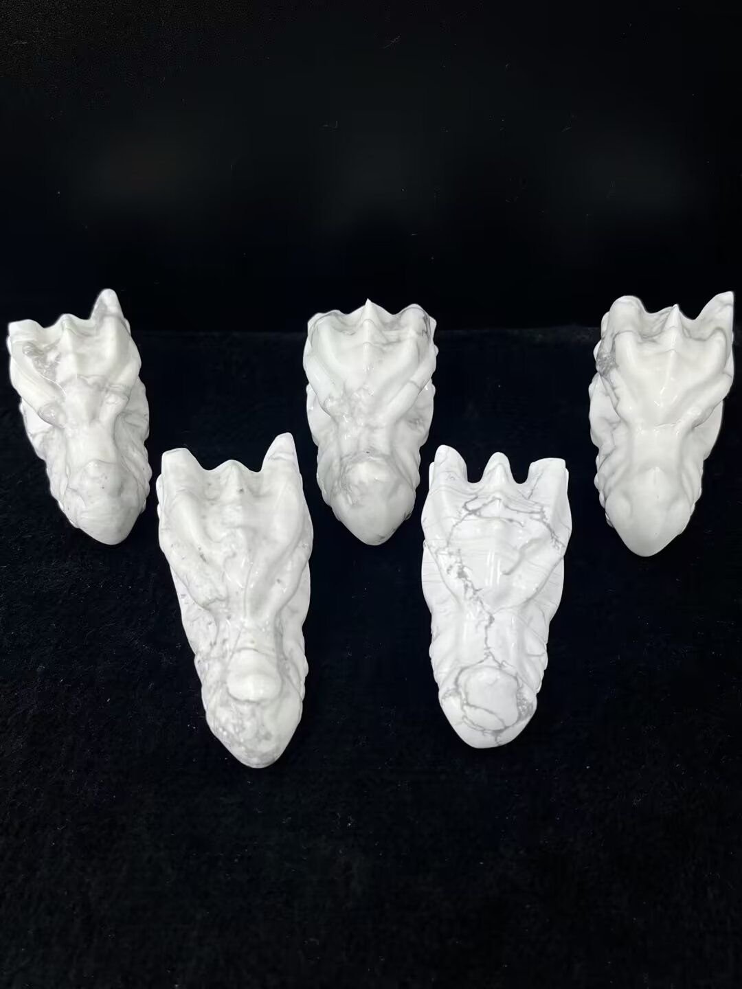 Howlite Dragon Head