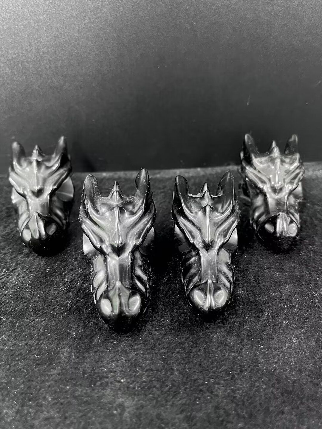 Black Obsdian Dragon Head