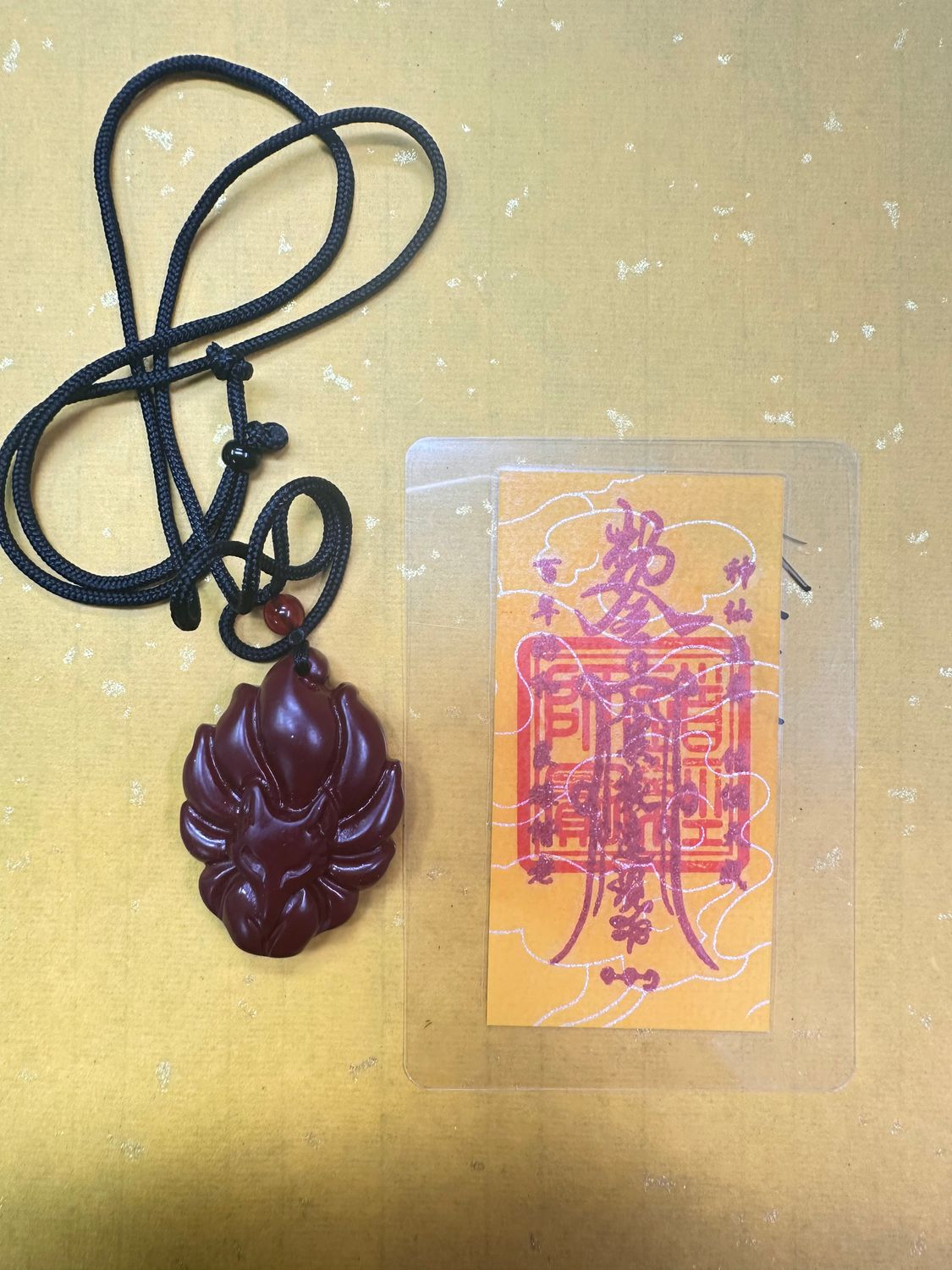 Cinnabar peach blossom pendant 004