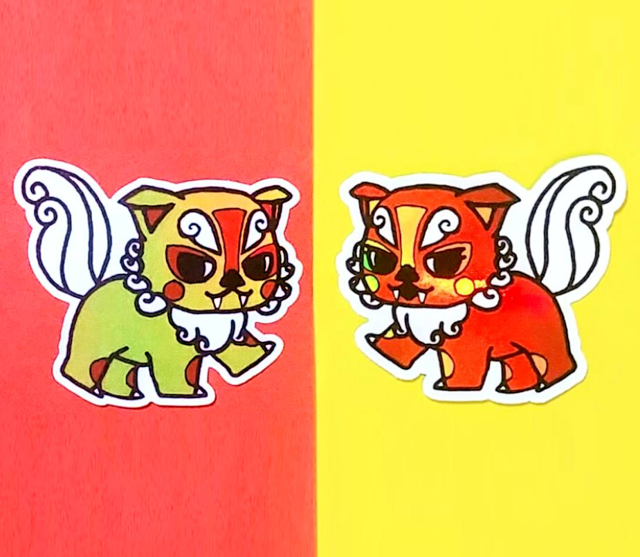 Stickers: Holographic Shiisaa Pair