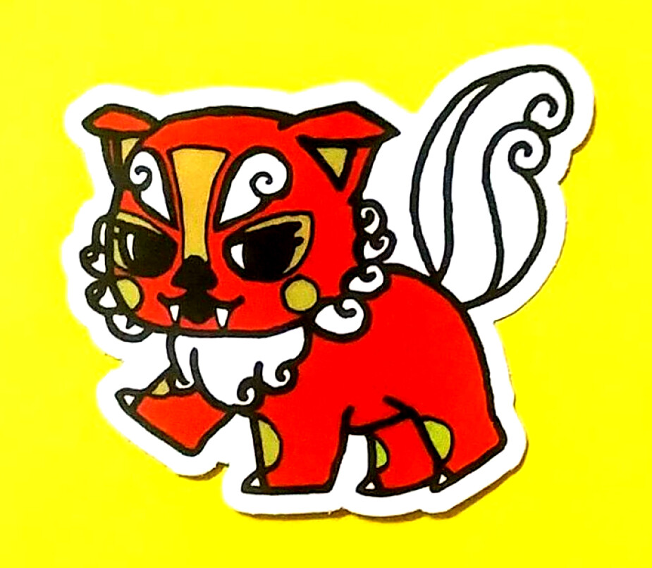 Sticker: Holographic Red Shiisaa