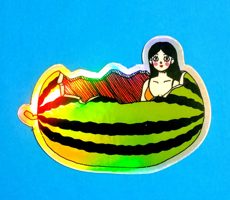 Sticker: Holographic Watermelon-Eater