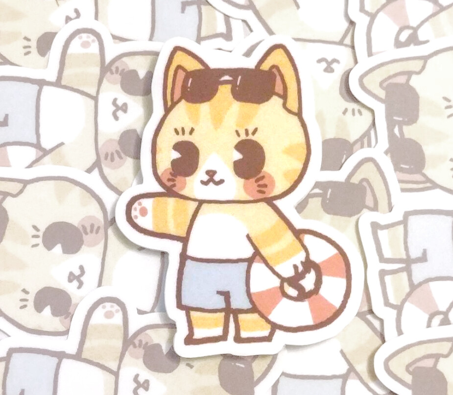Sticker: Beach Cat