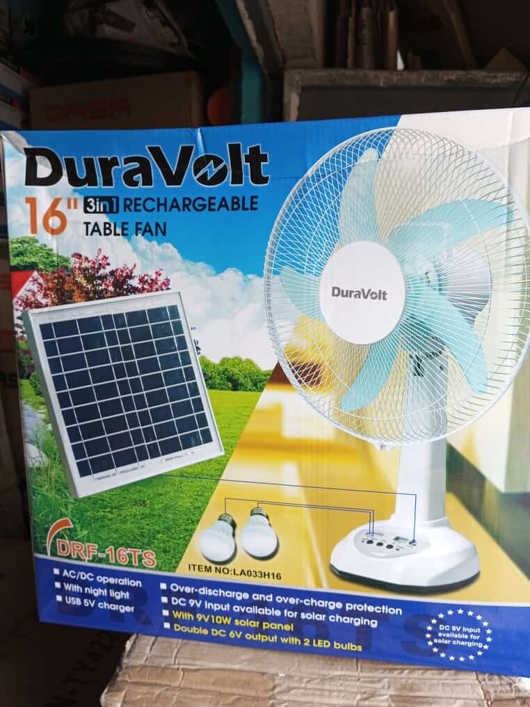 16&quot;AC/DC solar table fan