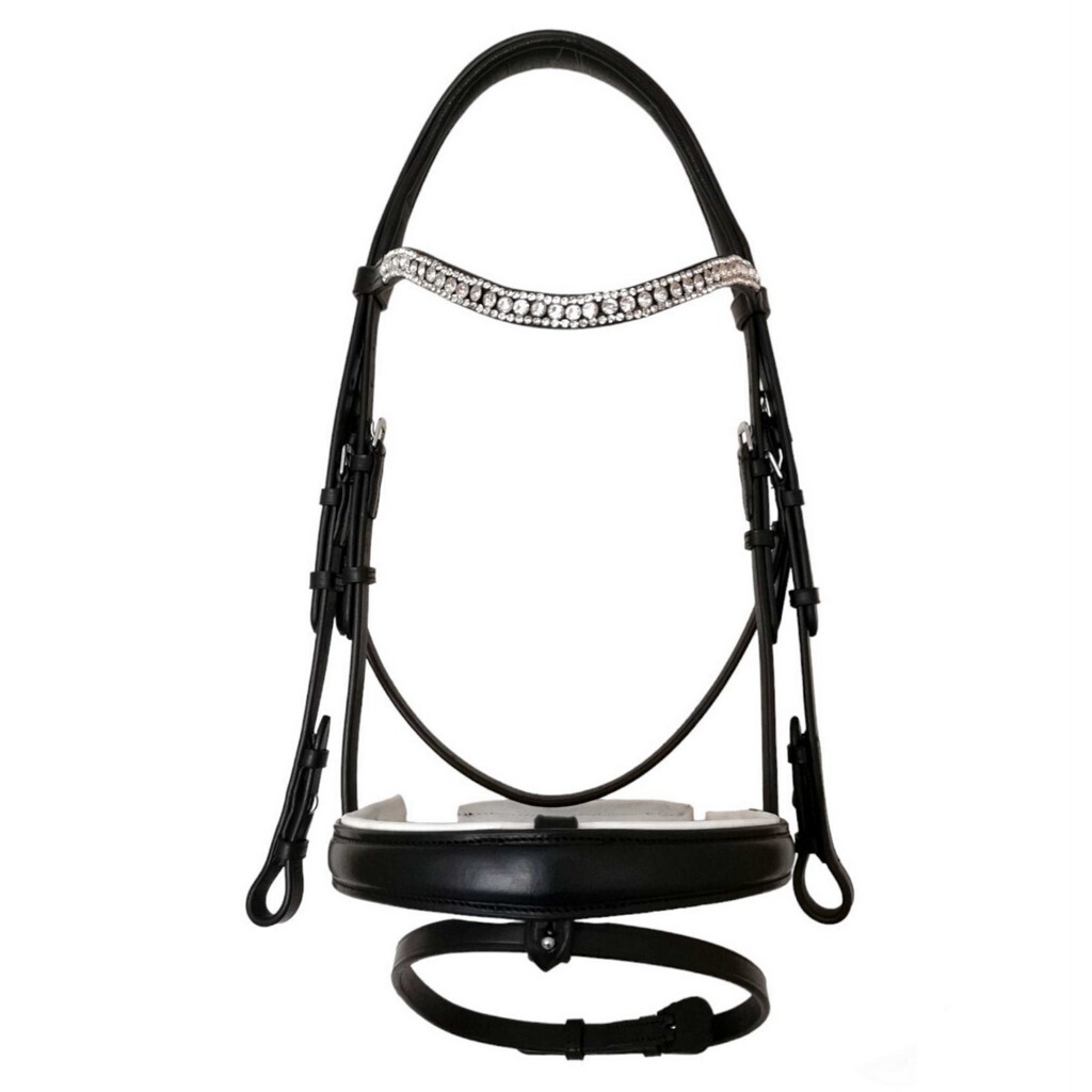 &#39;RIO&#39; - convertible bridle - white padded - with reins