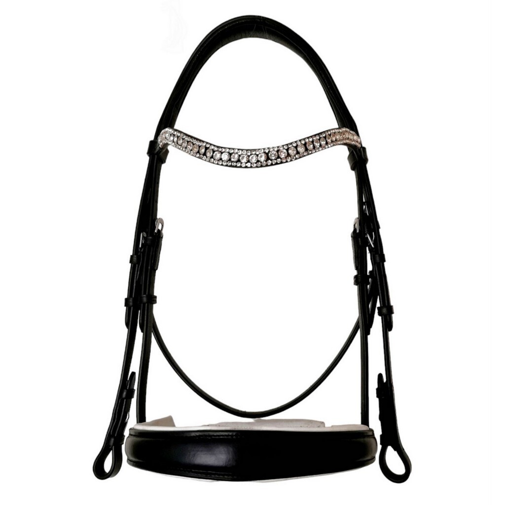 &#39;RIO&#39; - 3n1 combination bridle - white padded - with reins