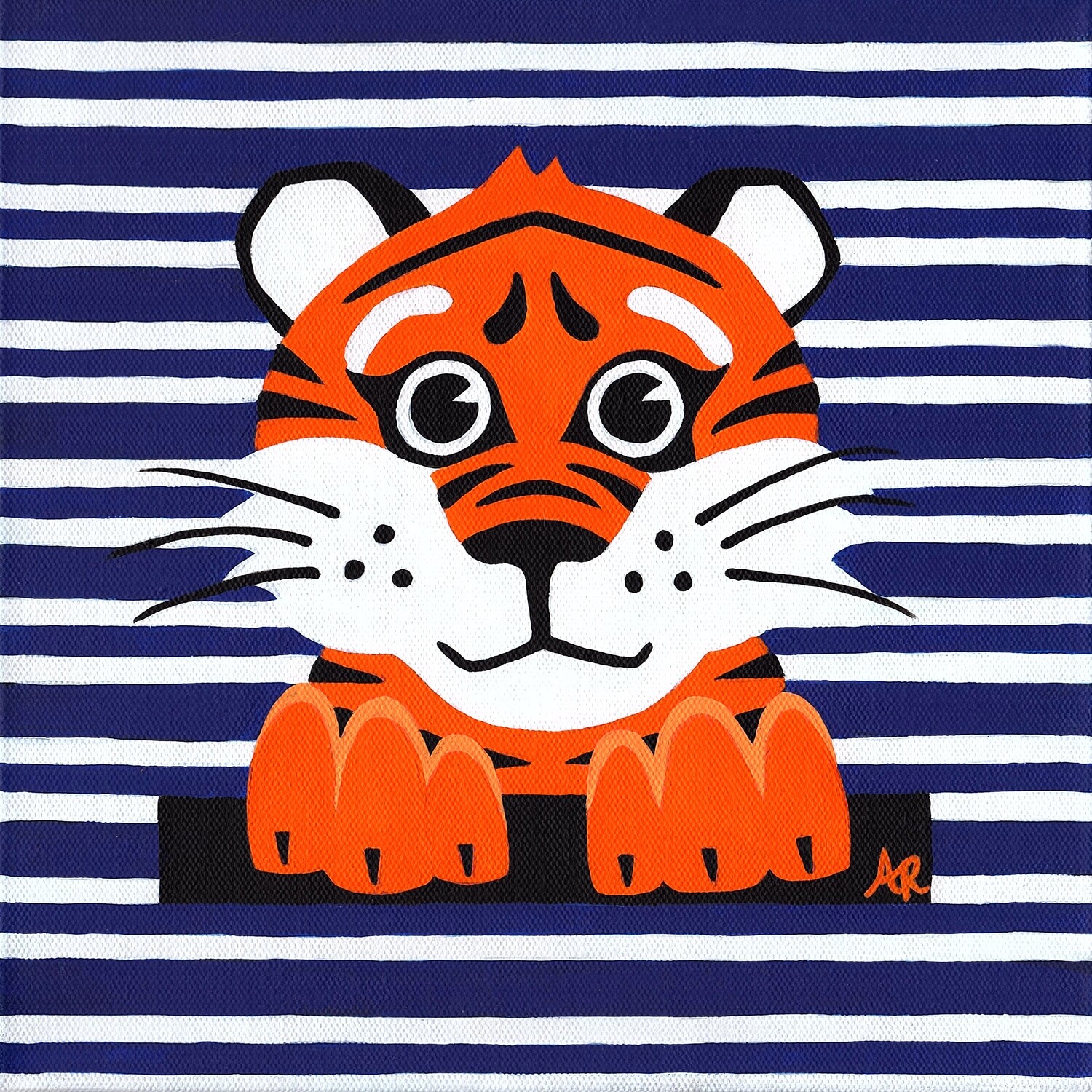 Orange & Blue Tiger w/ Stripes