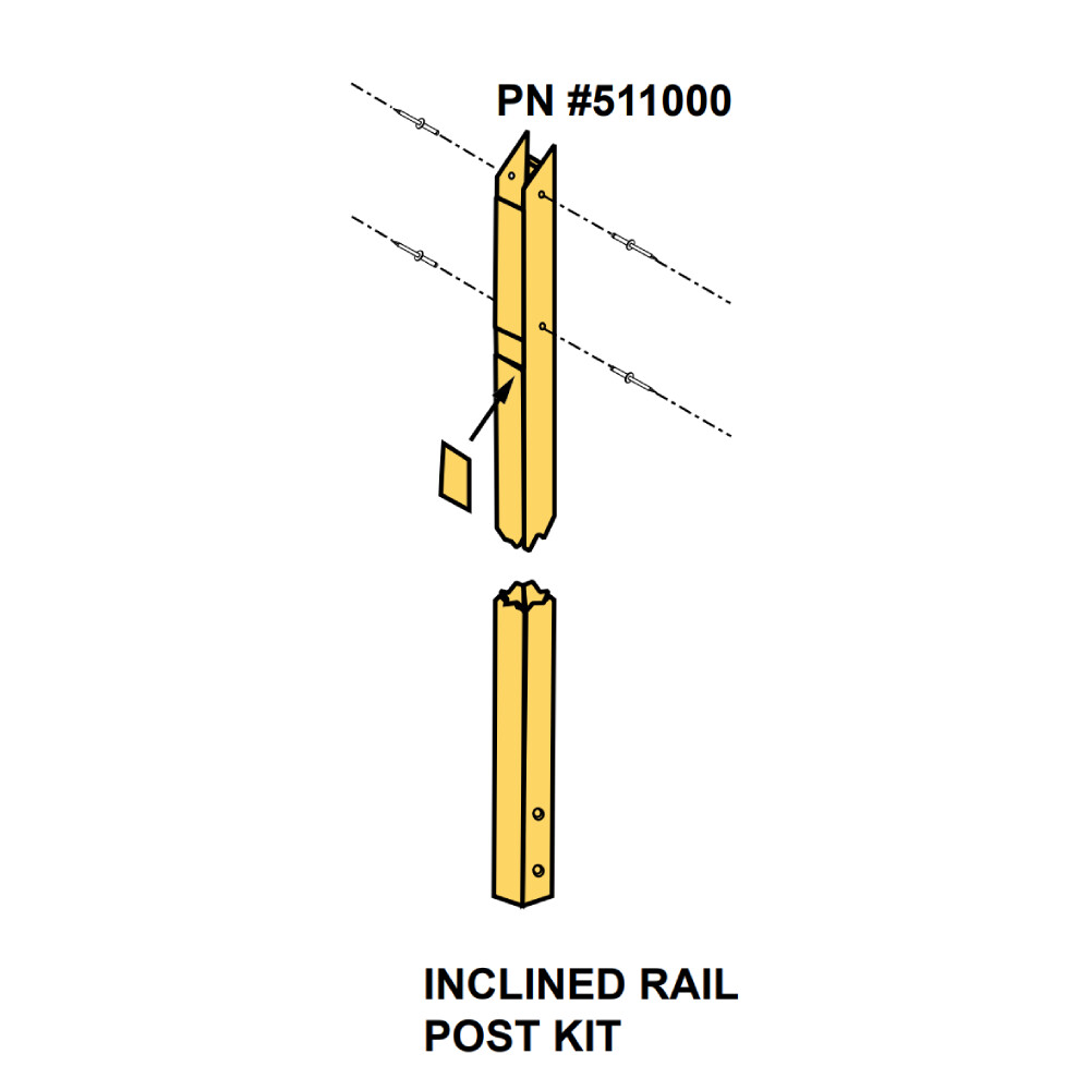Post Kit for Inclined Rails