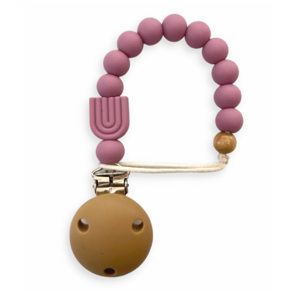 Dummy Clip Silicone – Rainbow Arch Mauve