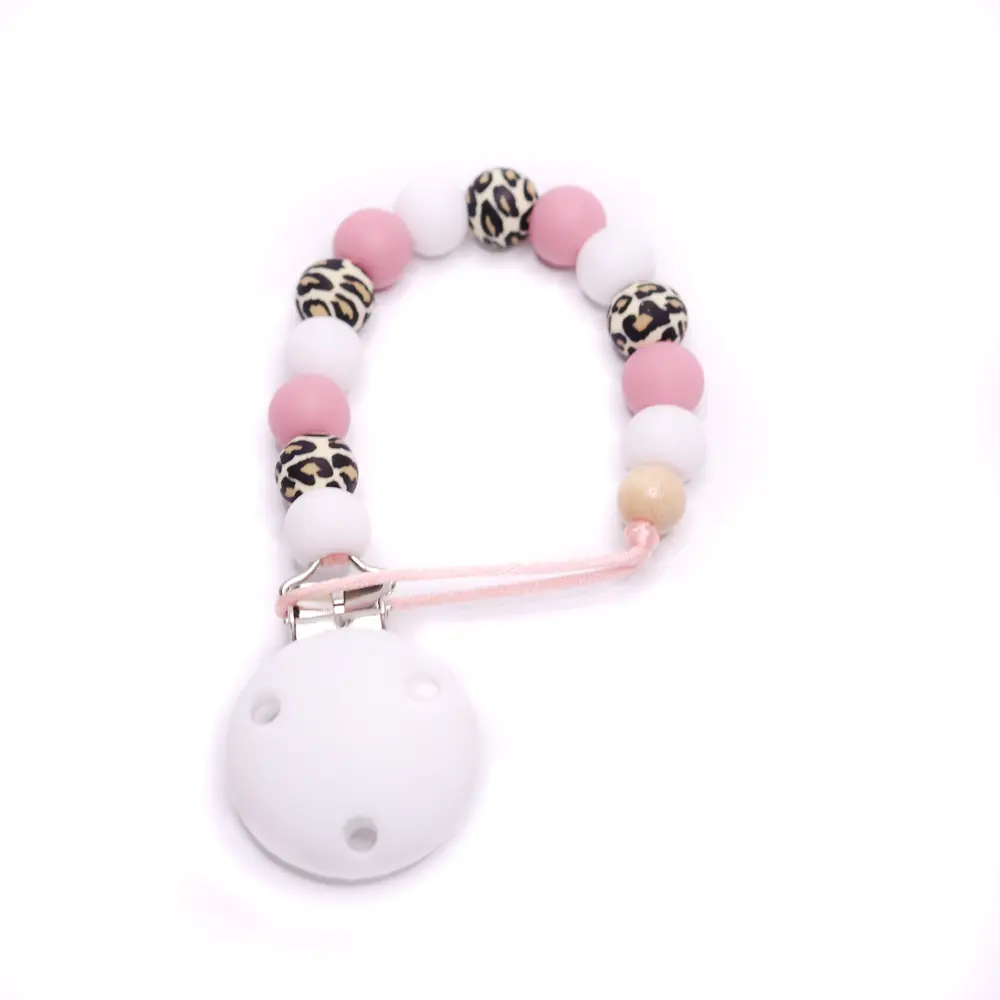 Dummy Clip Silicone – Leopard Vintage Blush