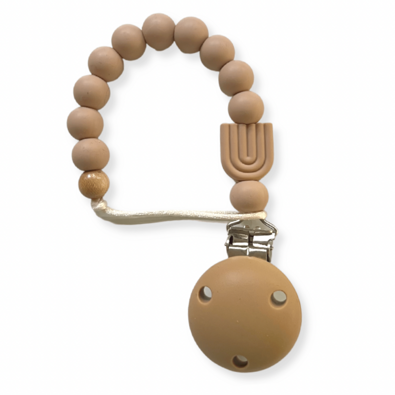 Dummy Clip Silicone – Rainbow Arch Oatmeal