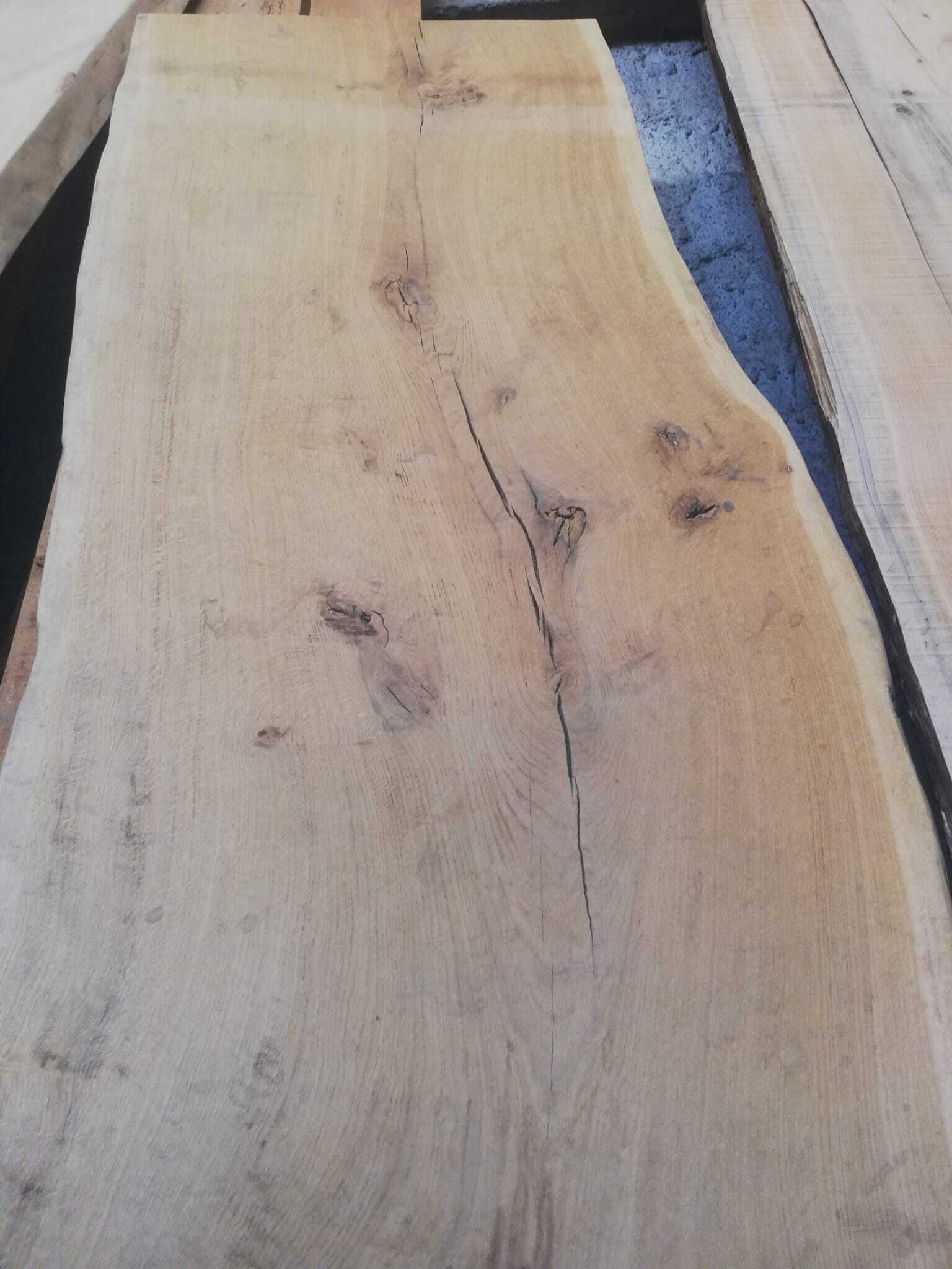 piano in quercia unico pezzo grezzo