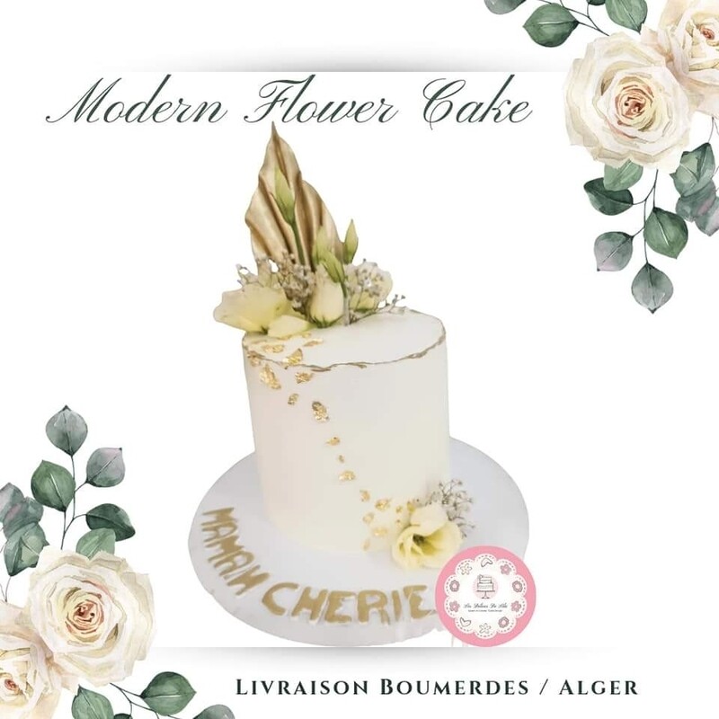Modern Flowers Cake