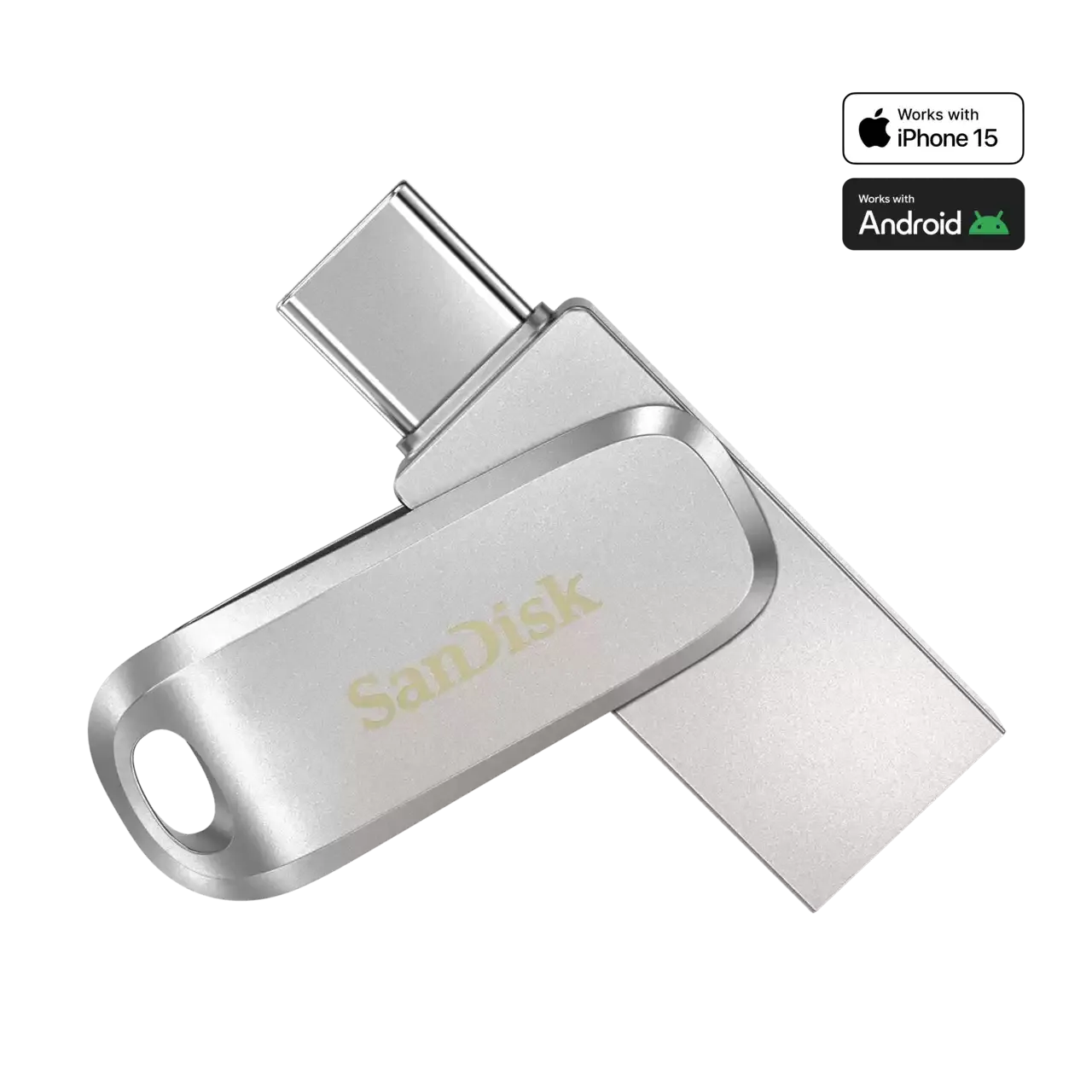 Clé USB Type-C™ SanDisk Ultra® Dual Drive Luxe - 32 Go (Argent)