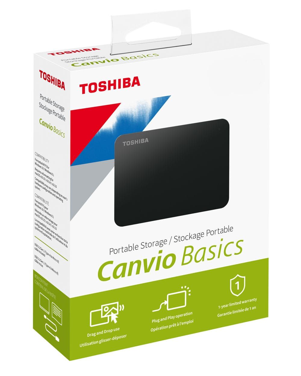 Disque dur externe portable Toshiba Canvio Basics 2To