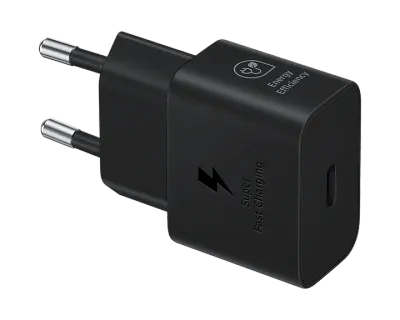 Chargeur maison USB C 25W GaN 20% de matériaux recyclés sans câble - Noir - Samsung