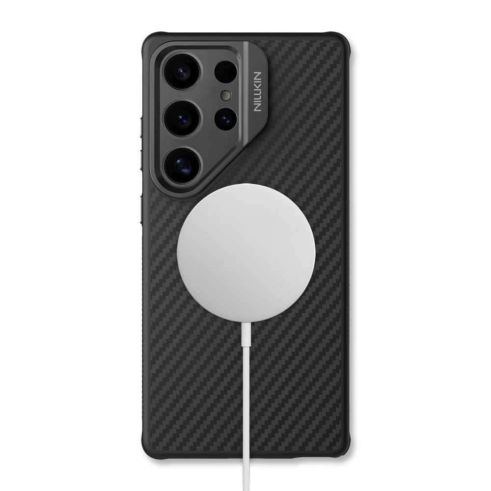 Coque blindée en fibre d&#39;aramide Nillkin CarboProp Magnetic MagSafe Fine Hole pour Samsung Galaxy S25 Ultra